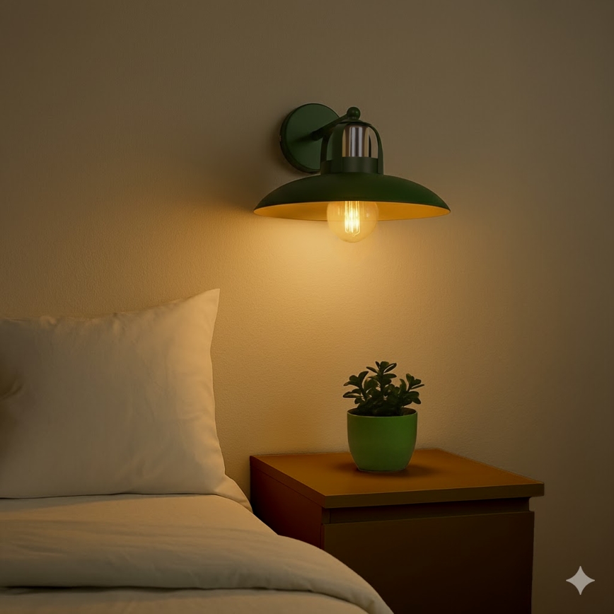 Brilagi - LED Seinävalaisin FLAMENGO 1xE27/60W/230V vihreä