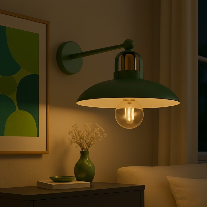 Brilagi - LED Seinävalaisin FLAMENGO 1xE27/60W/230V vihreä