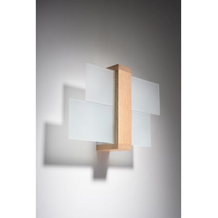 Brilagi -  LED-seinävalaisin HERA 1xE27/7,5W/230V puu