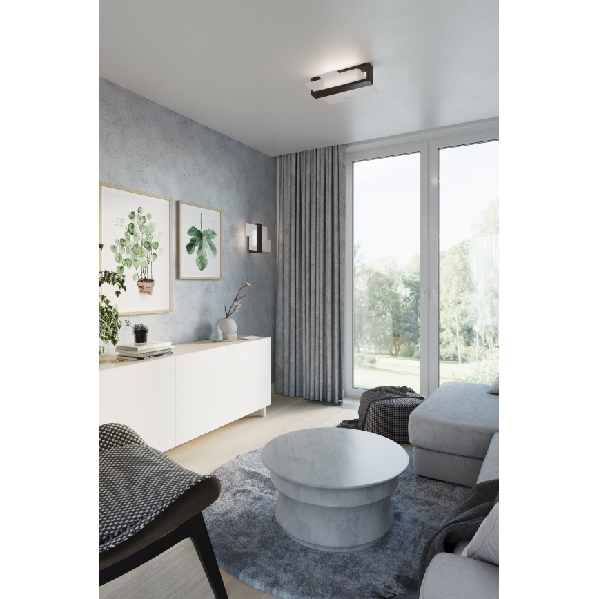 Brilagi -  LED-seinävalaisin HERA 1xE27/7,5W/230V wenge