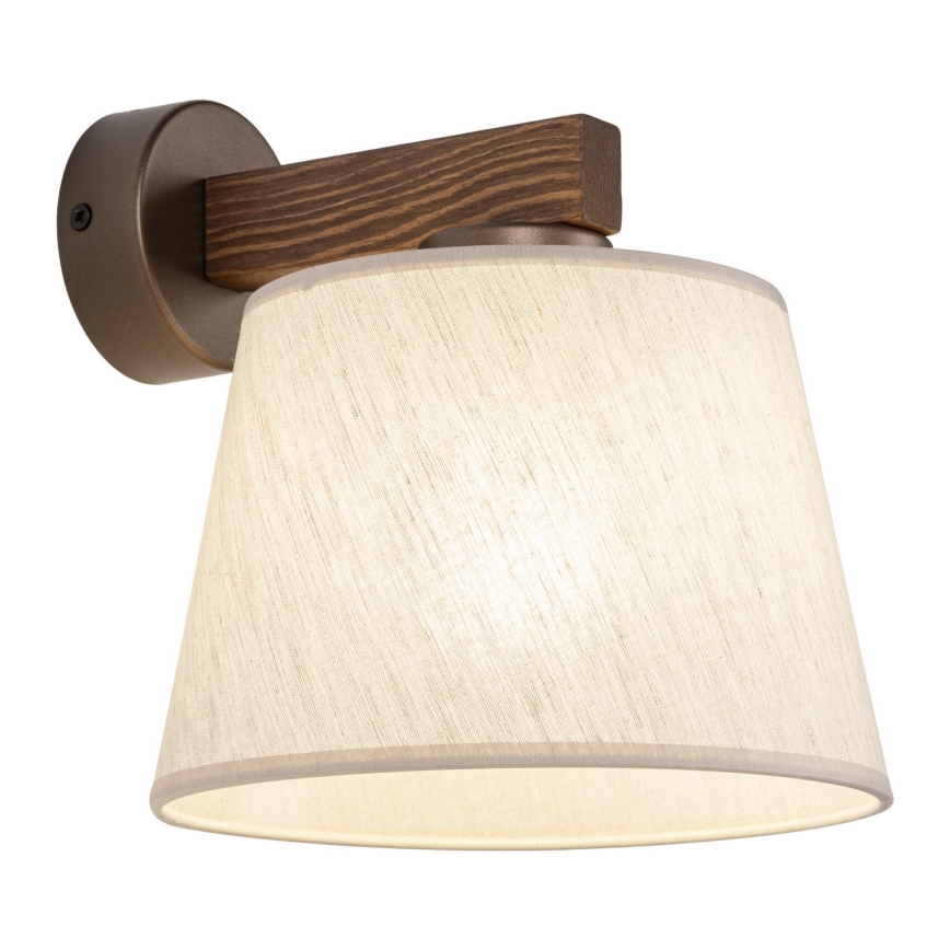 BRILAGI - LED-seinävalaisin LATTE 1xE27/15W/230V mänty/beige