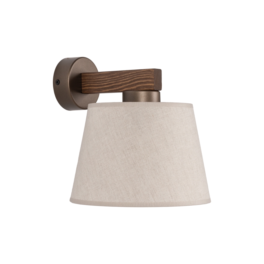 BRILAGI - LED-seinävalaisin LATTE 1xE27/15W/230V mänty/beige