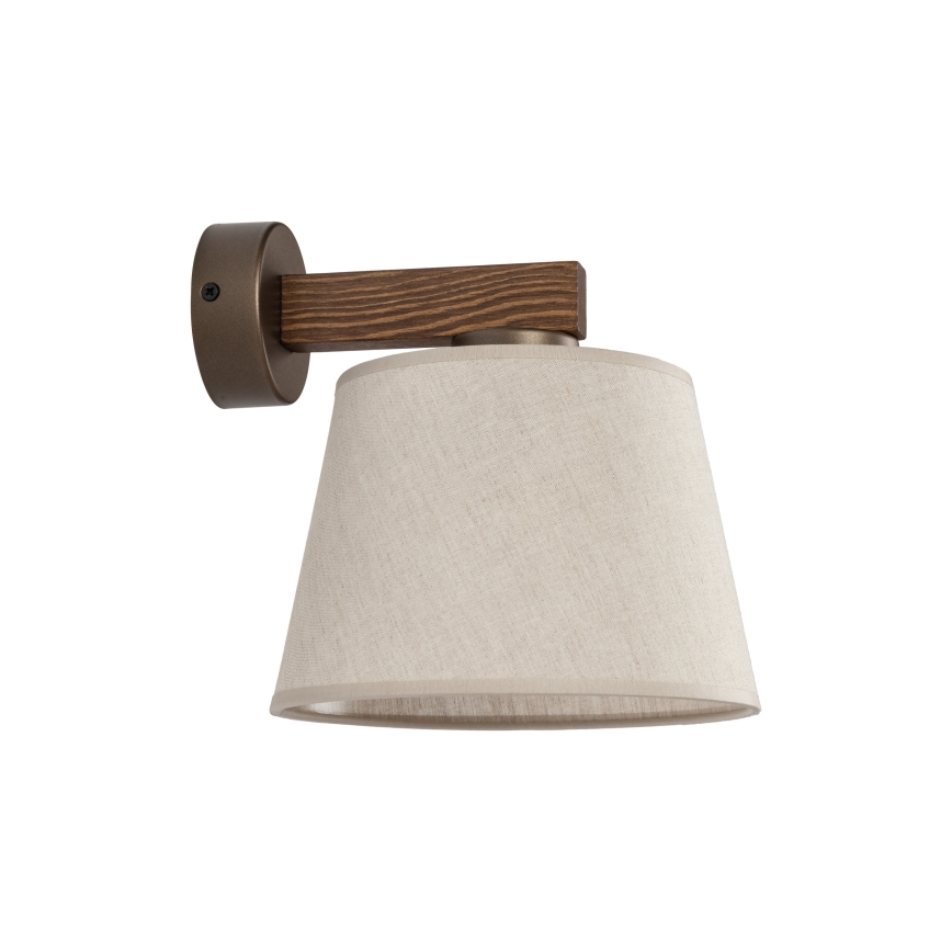 BRILAGI - LED-seinävalaisin LATTE 1xE27/15W/230V mänty/beige