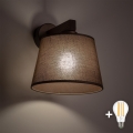BRILAGI - LED-seinävalaisin LATTE 1xE27/15W/230V mänty/ruskea