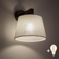 BRILAGI - LED-seinävalaisin LATTE 1xE27/15W/230V mänty/valkoinen
