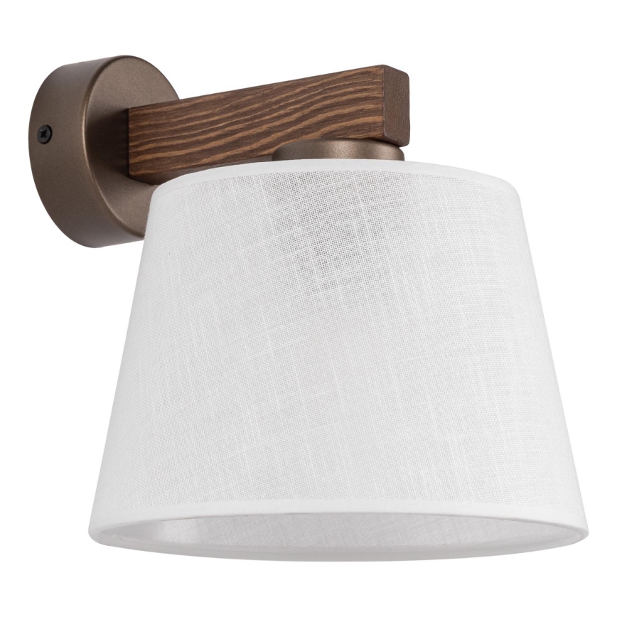 BRILAGI - LED-seinävalaisin LATTE 1xE27/15W/230V mänty/valkoinen