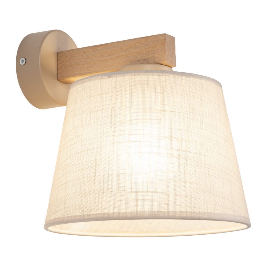 BRILAGI - LED-seinävalaisin LATTE SABIA 1xE27/15W/230V mänty/beige