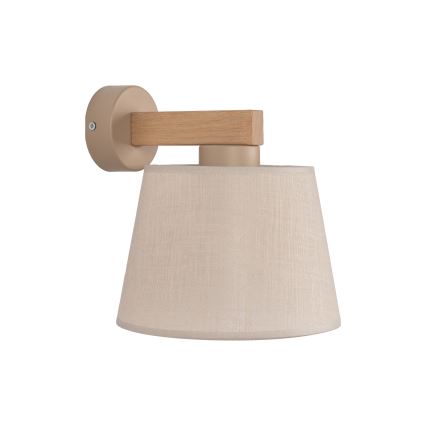 BRILAGI - LED-seinävalaisin LATTE SABIA 1xE27/15W/230V mänty/beige