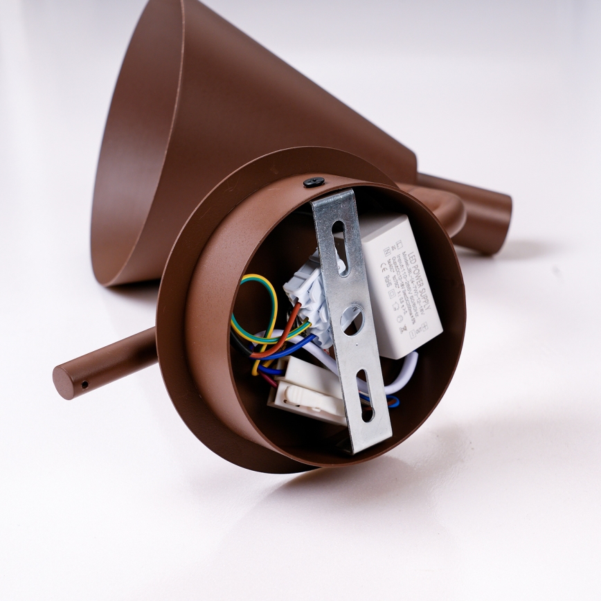 Brilagi - LED-seinävalaisin LUCERA LED/3W/230V ruskea