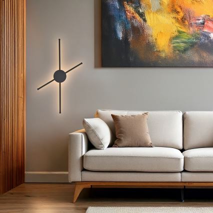 Brilagi - LED-seinävalaisin LUGO QUATTRO LED/16W/230V musta