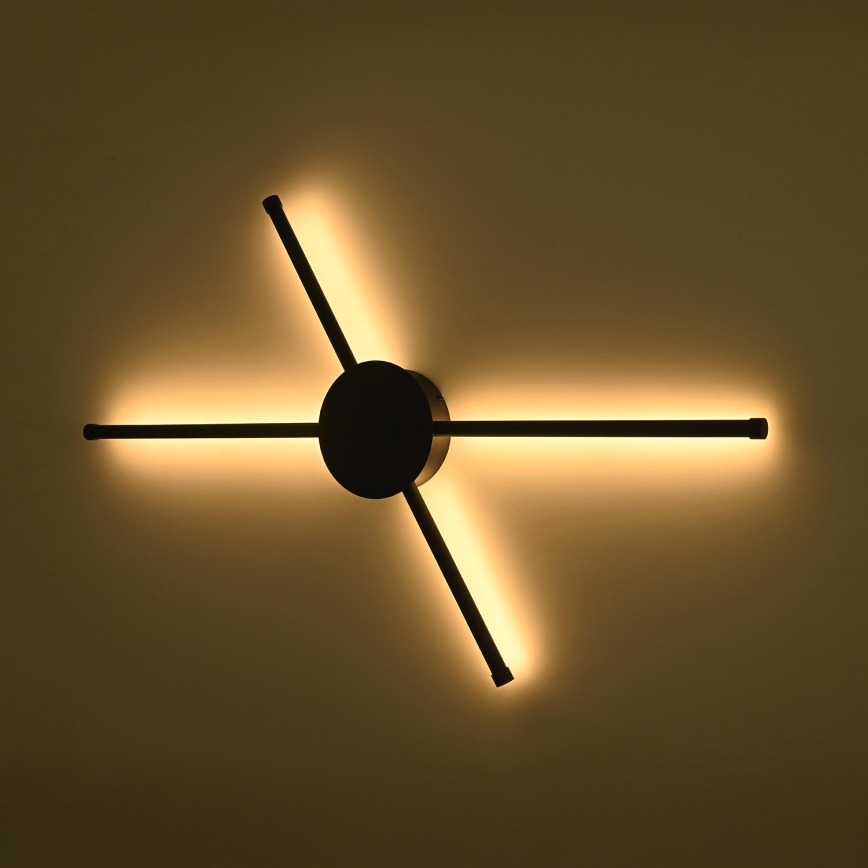 Brilagi - LED-seinävalaisin LUGO QUATTRO LED/16W/230V musta