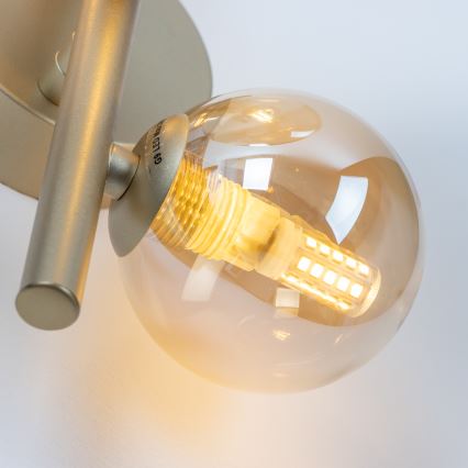 Brilagi - LED-seinävalaisin MILLA 3xG9/3W/230V kulta