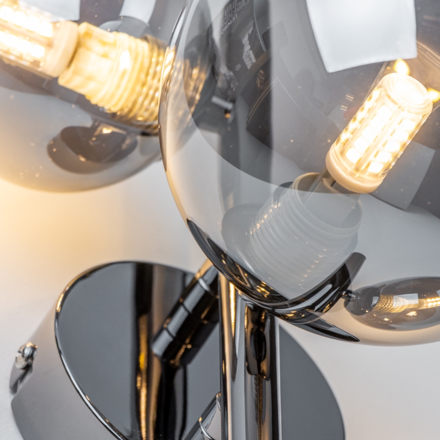 Brilagi - LED-seinävalaisin MILLA 3xG9/3W/230V musta kromi/savunvärinen