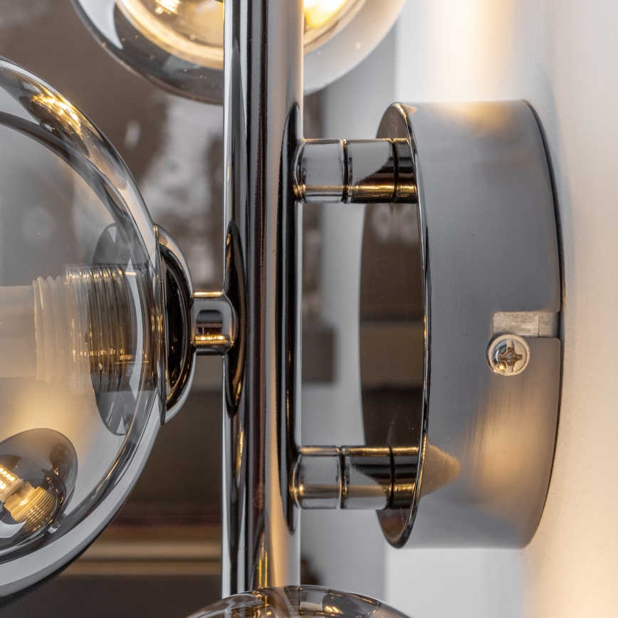 Brilagi - LED-seinävalaisin MILLA 3xG9/3W/230V musta kromi/savunvärinen