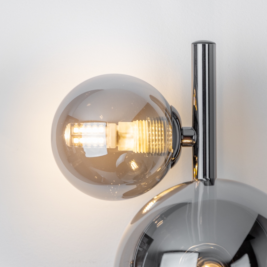 Brilagi - LED-seinävalaisin MILLA 3xG9/3W/230V musta kromi/savunvärinen