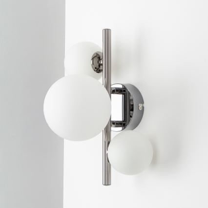 Brilagi - LED-seinävalaisin MILLA 3xG9/3W/230V musta kromi/valkoinen