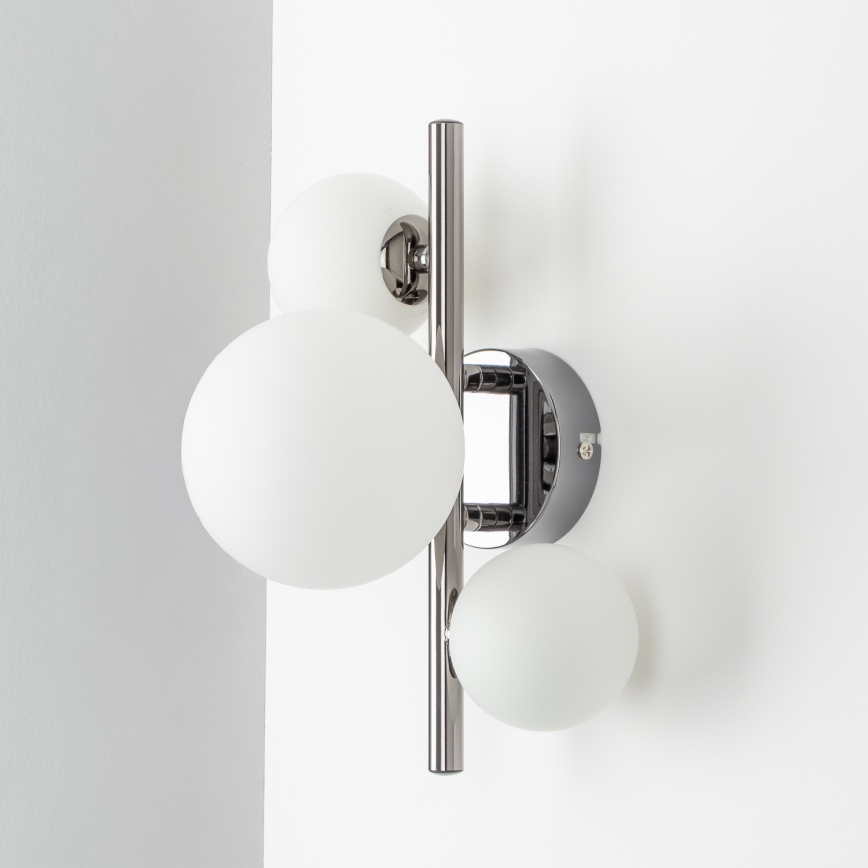 Brilagi - LED-seinävalaisin MILLA 3xG9/3W/230V musta kromi/valkoinen