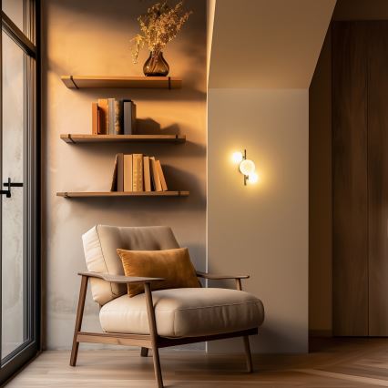 Brilagi - LED-seinävalaisin MILLA 3xG9/3W/230V musta kromi/valkoinen