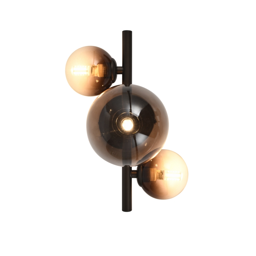 Brilagi - LED-seinävalaisin MILLA 3xG9/3W/230V ruskea/savunruskea