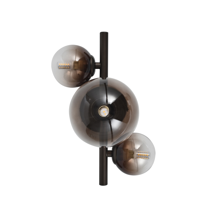 Brilagi - LED-seinävalaisin MILLA 3xG9/3W/230V ruskea/savunruskea
