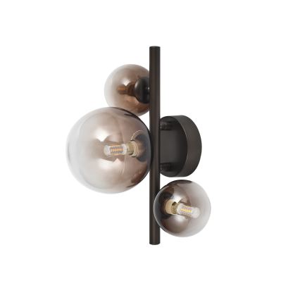 Brilagi - LED-seinävalaisin MILLA 3xG9/3W/230V ruskea/savunruskea
