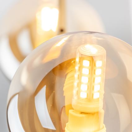 Brilagi - LED-seinävalaisin MISTEL 3xG9/3W/230V kulta