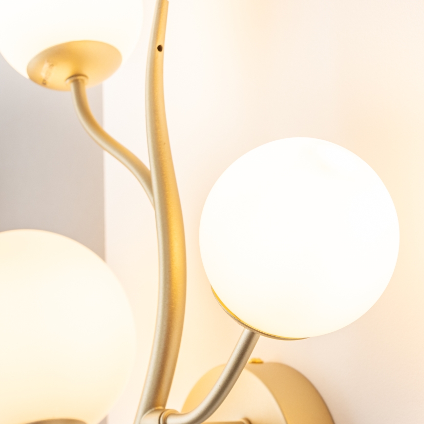 Brilagi - LED-seinävalaisin MISTEL 3xG9/3W/230V kulta/valkoinen