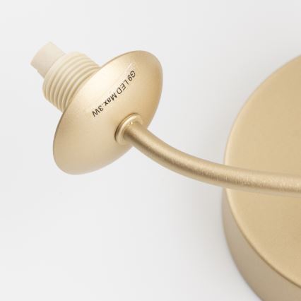 Brilagi - LED-seinävalaisin MISTEL 3xG9/3W/230V kulta/valkoinen