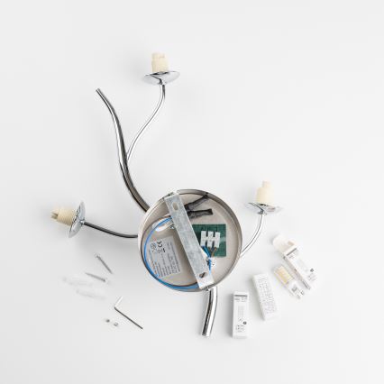 Brilagi - LED-seinävalaisin MISTEL 3xG9/3W/230V musta kromi/savunvärinen