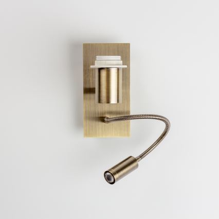 Brilagi - LED Joustava seinävalaisin NUBILA 1xE27/25W/230V + LED/3W messinki/ruskea