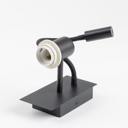 Brilagi - LED Joustava seinävalaisin NUBILA 1xE27/25W/230V + LED/3W musta/valkoinen