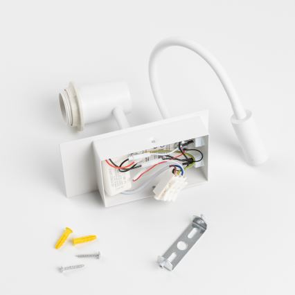 Brilagi - LED Joustava seinävalaisin NUBILA 1xE27/25W/230V + LED/3W valkoinen/harmaa
