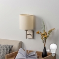 BRILAGI - LED-seinävalaisin NUBILA 1xE27/60W/230V mattakromi/kerma