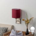 BRILAGI - LED-seinävalaisin NUBILA 1xE27/60W/230V mattakromi/pompeijinpunainen