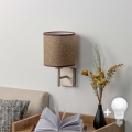 BRILAGI - LED-seinävalaisin NUBILA 1xE27/60W/230V mattakromi/ruskea