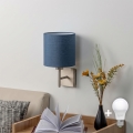 BRILAGI - LED seinävalaisin NUBILA 1xE27/60W/230V mattakromi/tummansininen