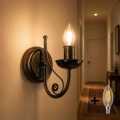 BRILAGI - LED-seinävalaisin STEFANO 1xE14/40W/230V musta patina