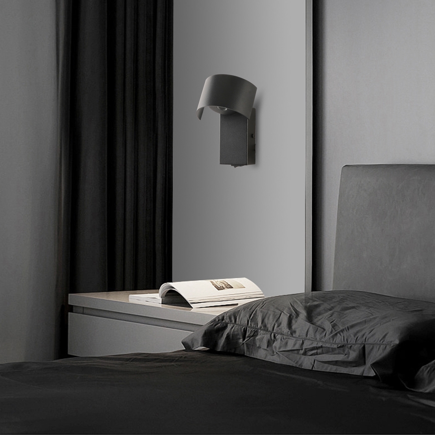 Brilagi - LED-seinävalaisin VASTO LED/3W/230V musta