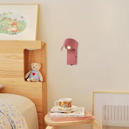 Brilagi - LED-seinävalaisin VASTO LED/3W/230V punainen viininpunainen