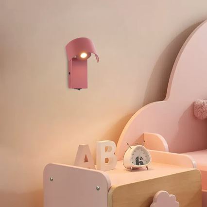 Brilagi - LED-seinävalaisin VASTO LED/3W/230V punainen viininpunainen