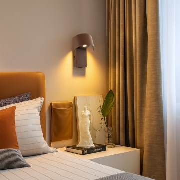 Brilagi - LED-seinävalaisin VASTO LED/3W/230V ruskea