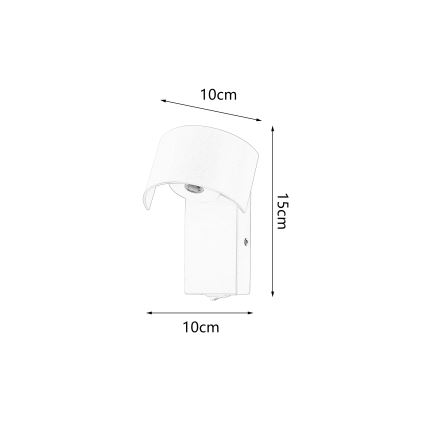 Brilagi - LED-seinävalaisin VASTO LED/3W/230V ruskea