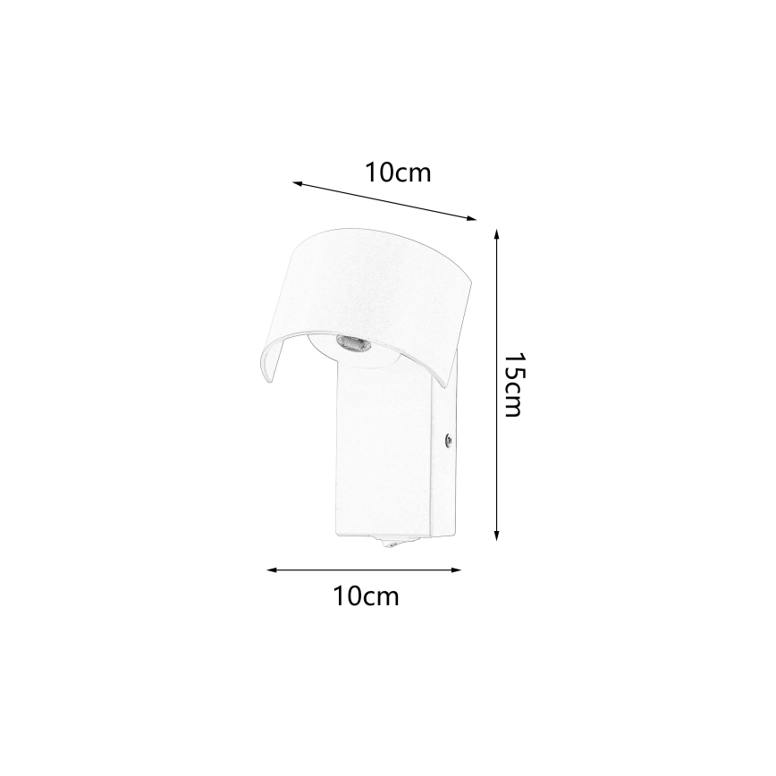 Brilagi - LED-seinävalaisin VASTO LED/3W/230V ruskea