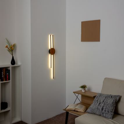 Brilagi - LED-seinävalaisin WOODY COLLINE LED/15W/230V 80 cm tammi kirsikka