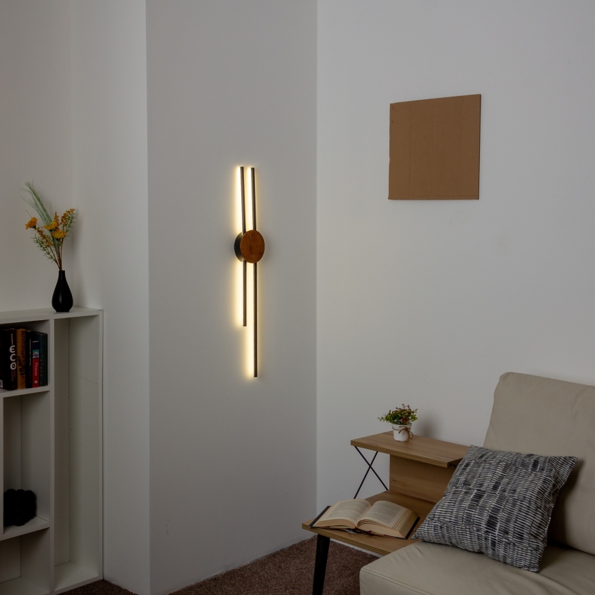 Brilagi - LED-seinävalaisin WOODY COLLINE LED/15W/230V 80 cm tammi kirsikka