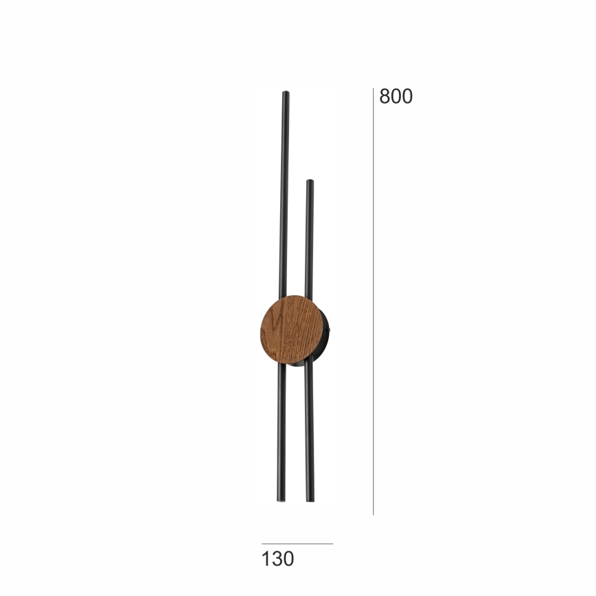 Brilagi - LED-seinävalaisin WOODY COLLINE LED/15W/230V 80 cm tammi kirsikka