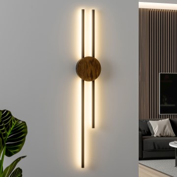 Brilagi - LED-seinävalaisin WOODY COLLINE LED/15W/230V 80 cm tammi-pähkinä