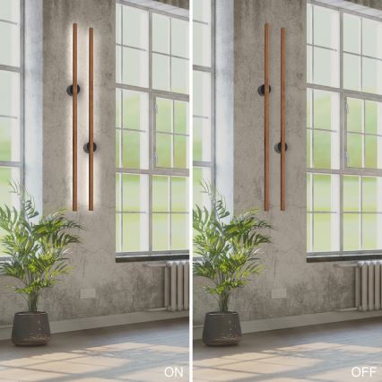 Brilagi - LED-seinävalaisin WOODY LINE LED/12W/230V 120 cm tammi kirsikka