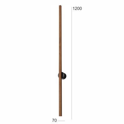 Brilagi - LED-seinävalaisin WOODY LINE LED/12W/230V 120 cm tammi kirsikka