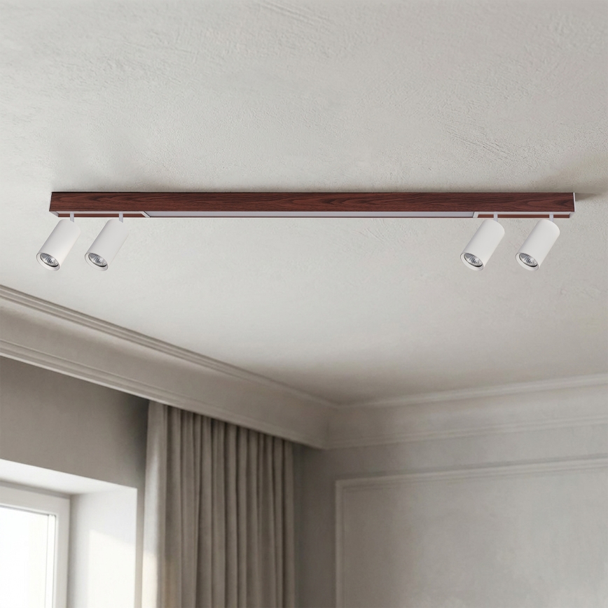 BRILAGI - LED-spotti SELE 4xGU10/30W/230V + LED/25W valkoinen/kirsikkakoriste